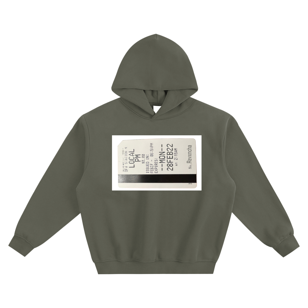 TRAIN TICKET HOODIE