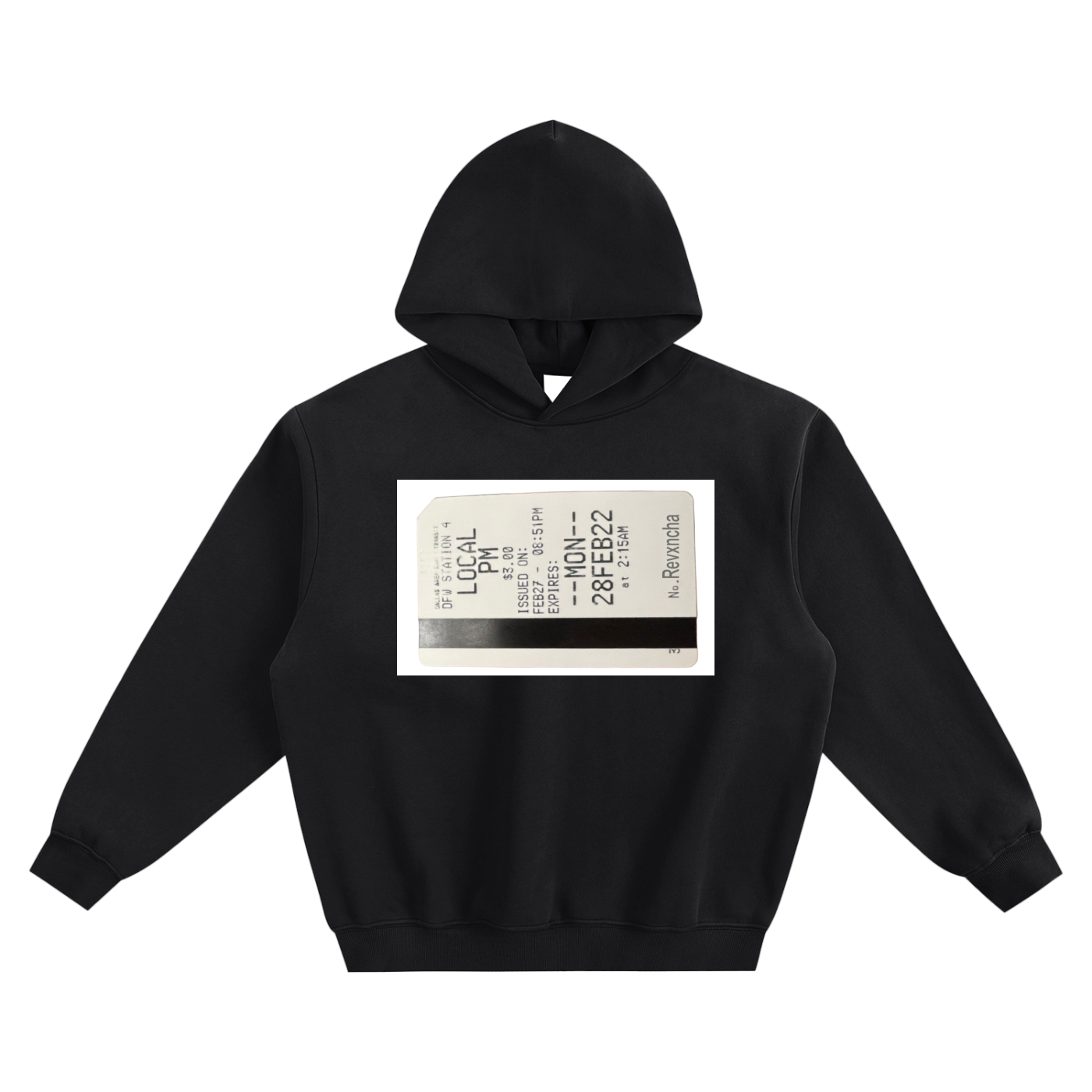 TRAIN TICKET HOODIE
